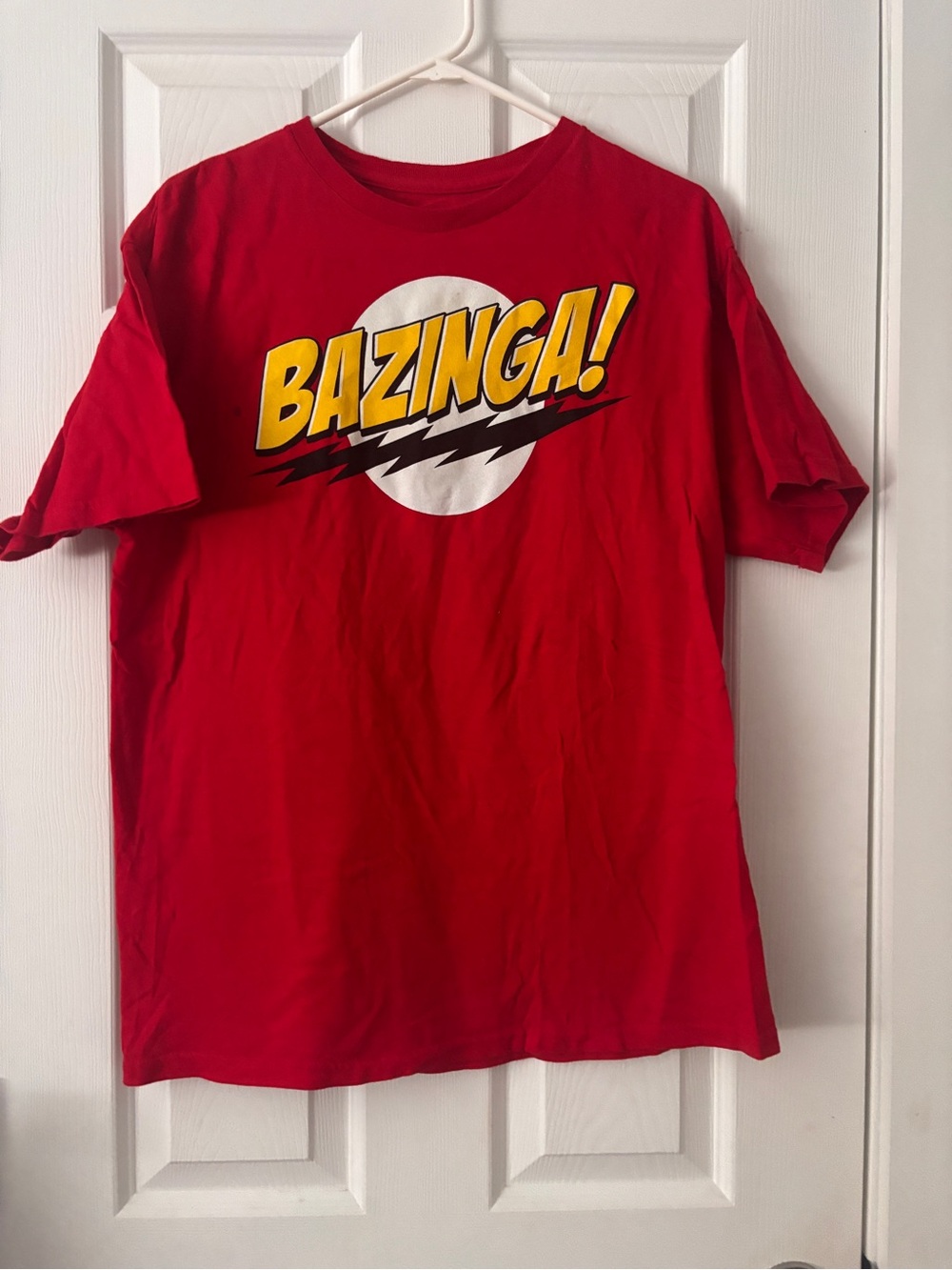 Big Bang Theory Bazinga! Red Graphic Tee